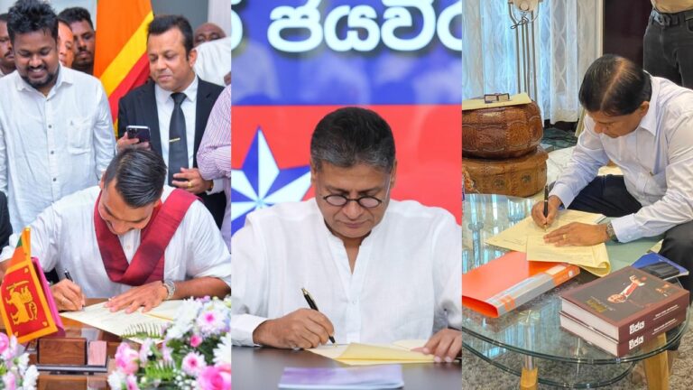 නාමල්, දිලිත්, විජේදාස නාම යෝජනා අත්සන් කරයි.!