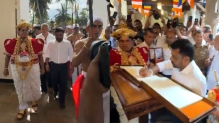 උදේ දිවුරුම් දුන් ජනපති දවල් වෙද්දී නුවර ගියේ උඩින්ද?