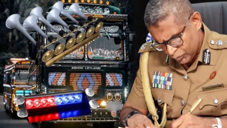 නිල් රතු තොරම්බල් ලයිට් අලි හෝන් වලට තිත.!