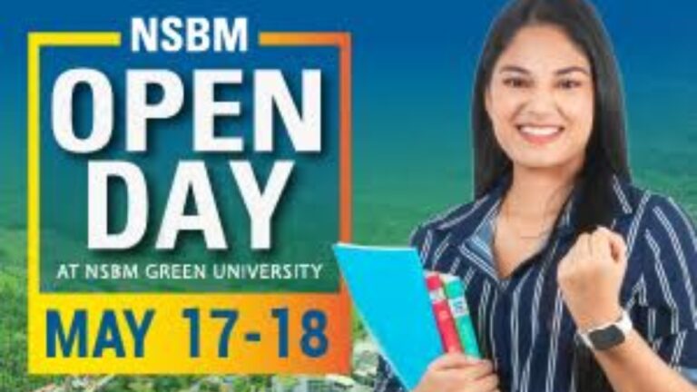 “හරිත සරසවියක අසිරිය විඳගන්න”NSBM Open Day මැයි 17 සහ 18 හරිත සරසවි පරිශ්‍රයේ දී