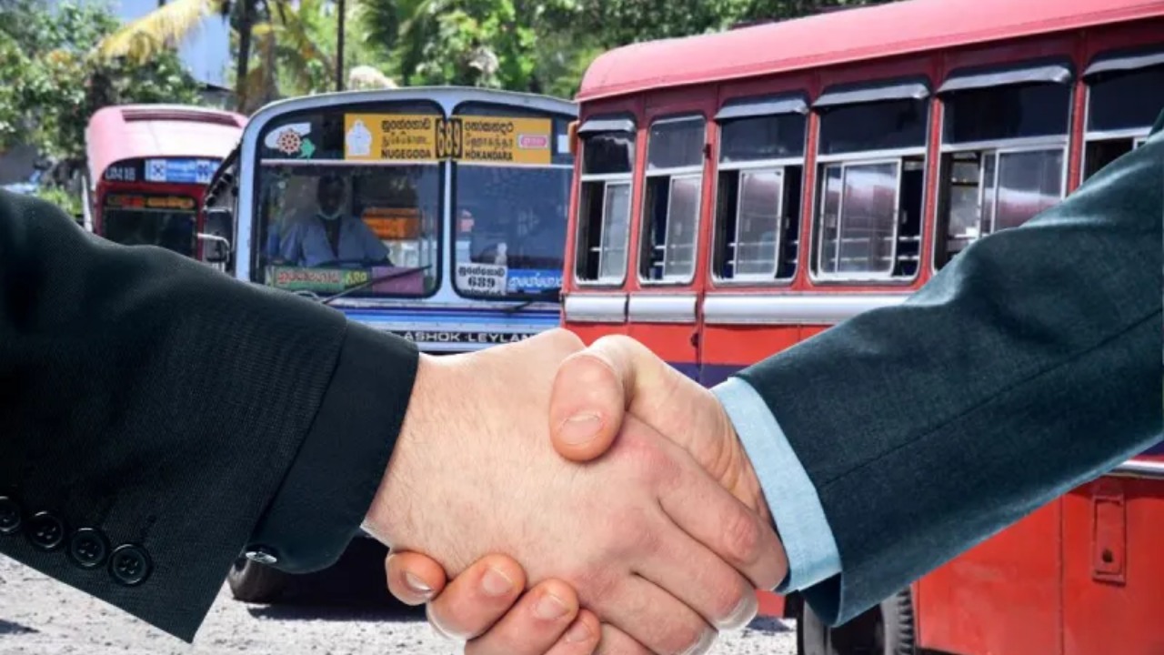 ලංගම පුද්ගලික බස් සහයෝගයෙන් ධාවනය කිරීම අද සිට.!